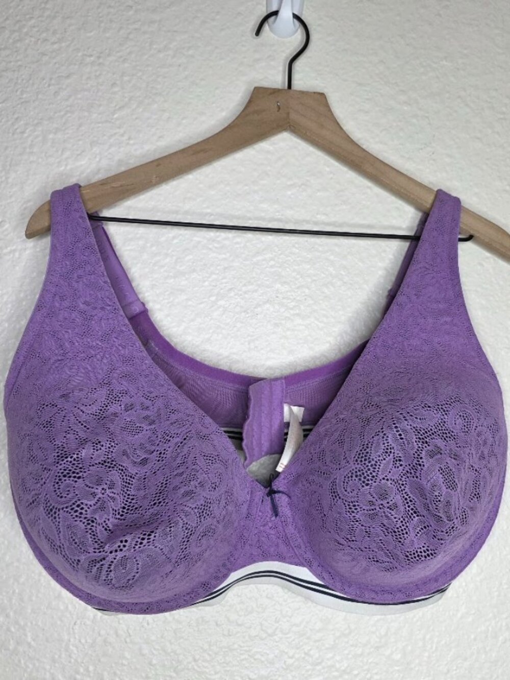 Cacique Bra Purple Lightly Lined Full Coverage Underwire Women's Size 42F